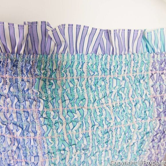 NWT Petersyn Kinsey Smocked Off-the-shoulder Top, Purple - Picture 11 of 15